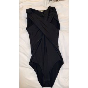 Gianni Bini Cross front bodysuit.